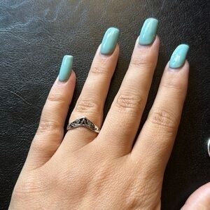 Silver stackable ring